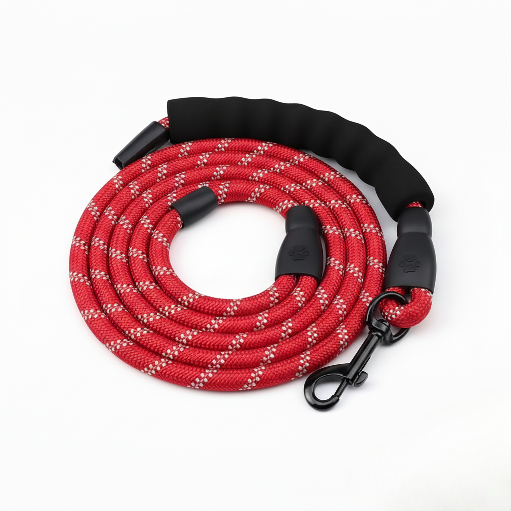 Reflexní vodítko pro psy s pohodlnou polstrovanou rukojetí